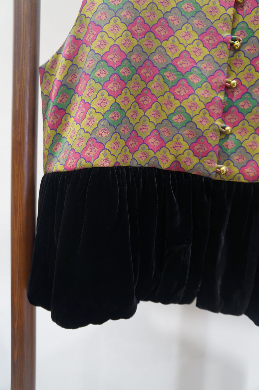 Purple Velvet Patchwork Vest | Contemporary Chinese Elegance - Luxe Orienta CO., LIMITED