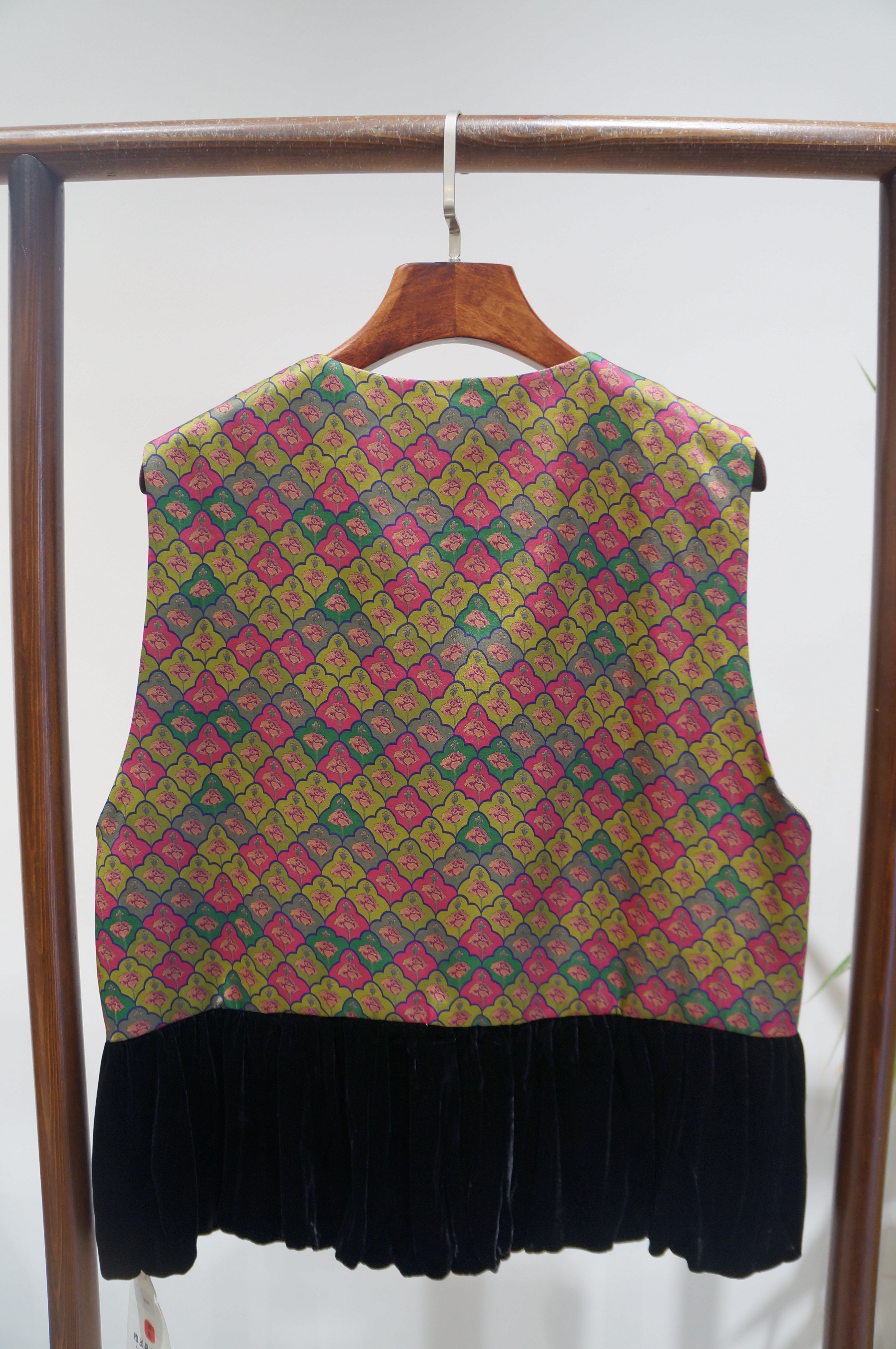 Purple Velvet Patchwork Vest | Contemporary Chinese Elegance - Luxe Orienta CO., LIMITED