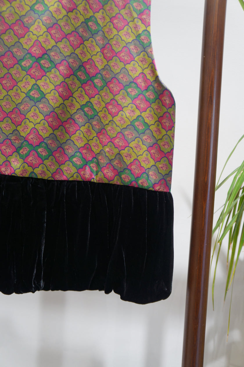 Purple Velvet Patchwork Vest | Contemporary Chinese Elegance - Luxe Orienta CO., LIMITED