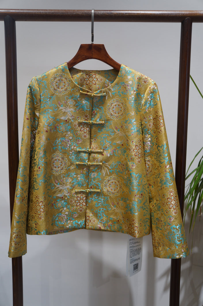 Yellow Song Brocade Jacket | Heritage Meets Modern Elegance - Luxe Orienta CO., LIMITED