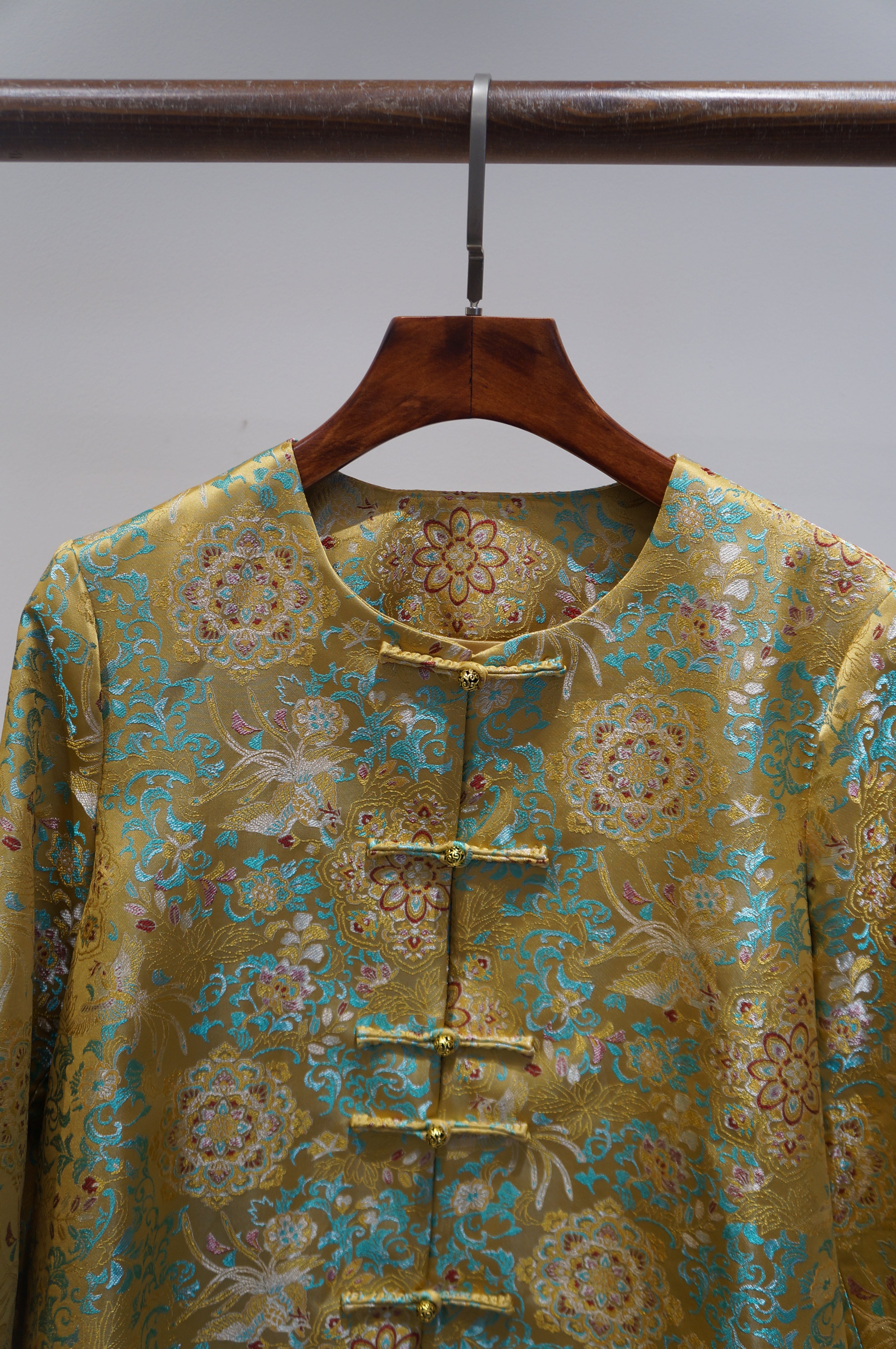 Yellow Song Brocade Jacket | Heritage Meets Modern Elegance - Luxe Orienta CO., LIMITED