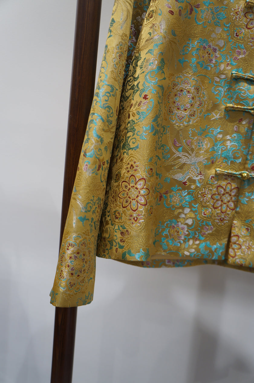 Yellow Song Brocade Jacket | Heritage Meets Modern Elegance - Luxe Orienta CO., LIMITED