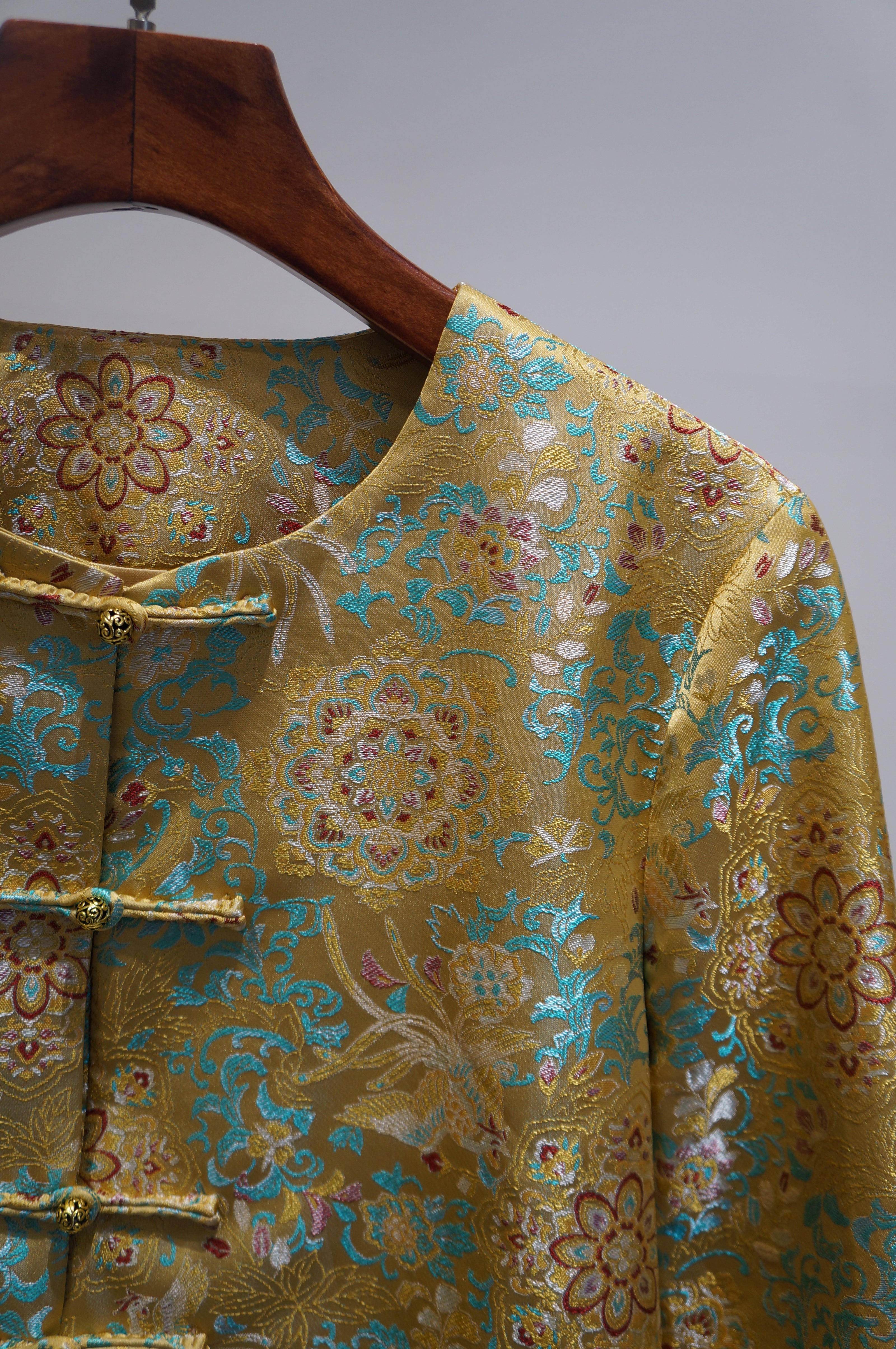 Yellow Song Brocade Jacket | Heritage Meets Modern Elegance - Luxe Orienta CO., LIMITED