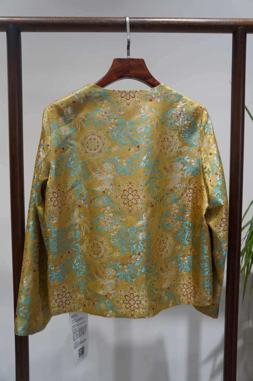 Yellow Song Brocade Jacket | Heritage Meets Modern Elegance - Luxe Orienta CO., LIMITED