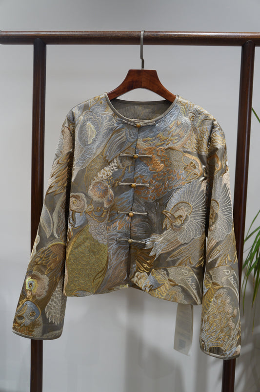 Light Blue Embroidered Jacket | Elegant Chinese Heritage