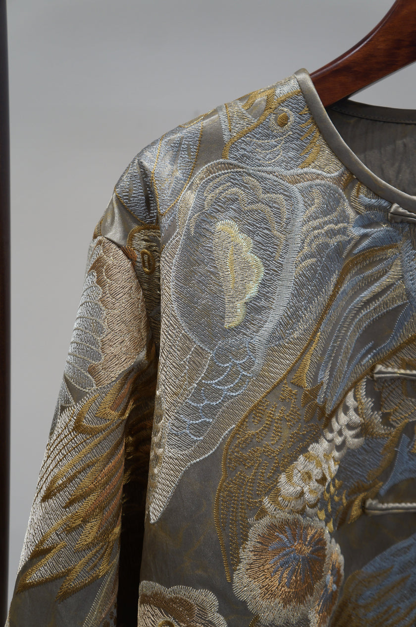 Light Blue Embroidered Jacket | Elegant Chinese Heritage - Luxe Orienta CO., LIMITED