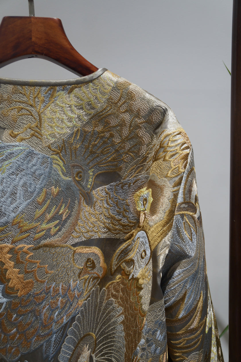 Light Blue Embroidered Jacket | Elegant Chinese Heritage - Luxe Orienta CO., LIMITED