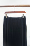 Black Velvet Midi Skirt | Elegant Modern Chinese Style - Luxe Orienta CO., LIMITED
