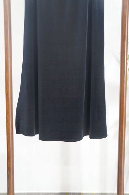 Black Velvet Midi Skirt | Elegant Modern Chinese Style