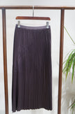 Purple Rayon Pleated Skirt | Modern Chinese Grace - Luxe Orienta CO., LIMITED