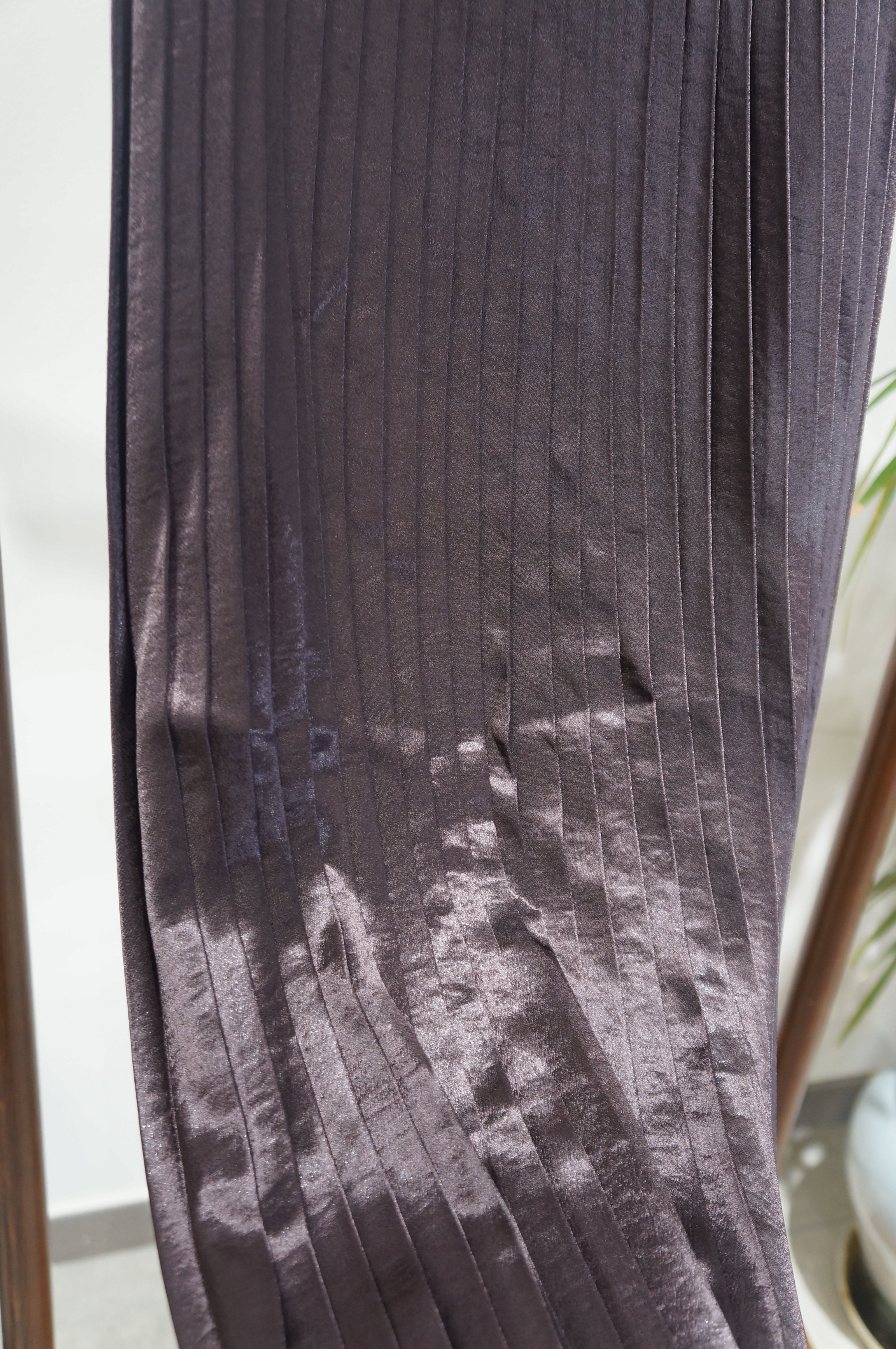 Purple Rayon Pleated Skirt | Modern Chinese Grace - Luxe Orienta CO., LIMITED