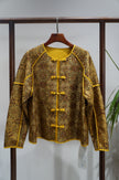 Yellow Mulberry Silk Shu Brocade Jacket with Pankou Buttons | Timeless Chinese Luxury - Luxe Orienta CO., LIMITED