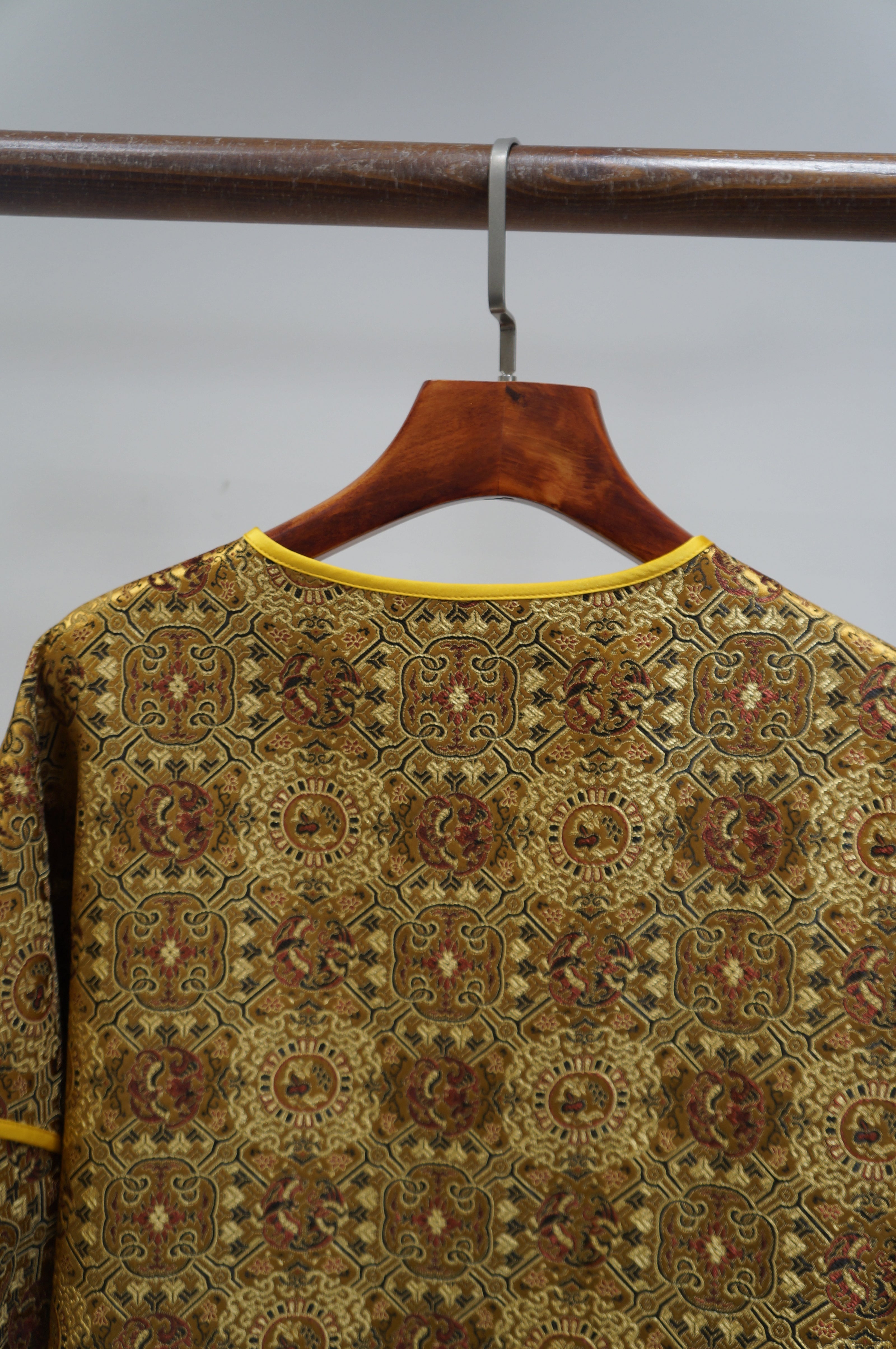 Yellow Mulberry Silk Shu Brocade Jacket with Pankou Buttons | Timeless Chinese Luxury - Luxe Orienta CO., LIMITED