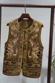 Gold Acetate Embroidered Vest | Elegant Chinese Heritage - Luxe Orienta CO., LIMITED