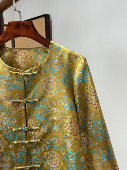 Yellow Song Brocade Jacket | Luxe Orienta Modern Chinese Outerwear