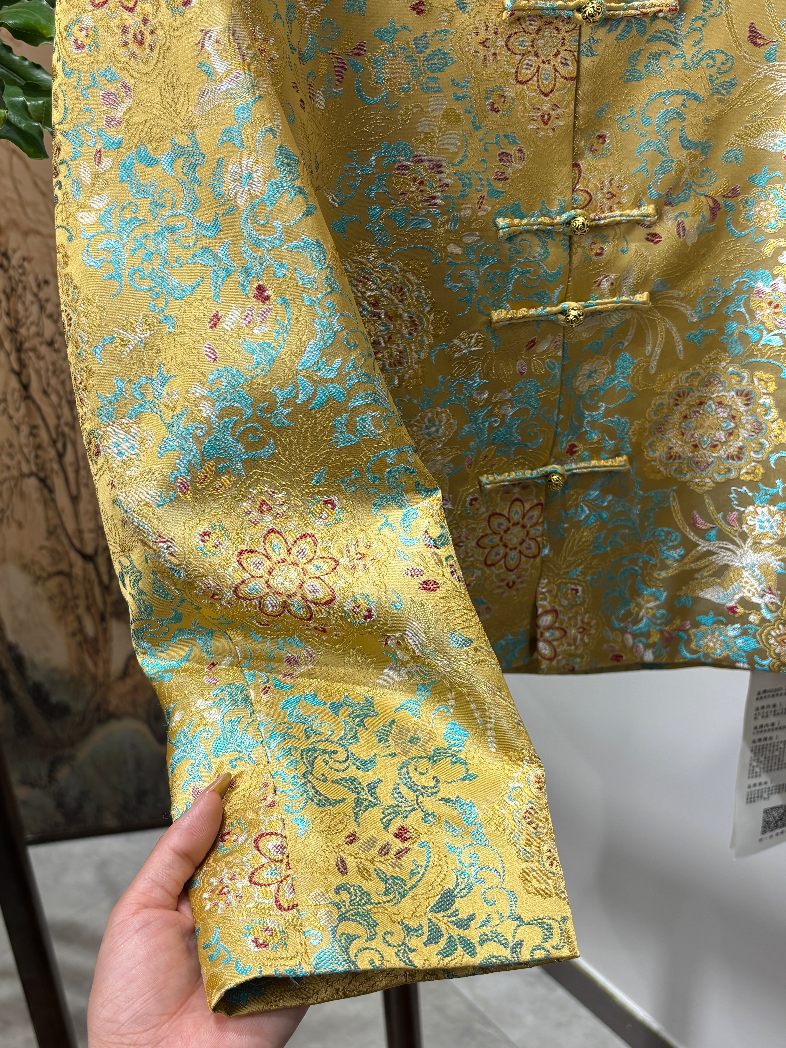 Yellow Song Brocade Jacket | Luxe Orienta Modern Chinese Outerwear - Luxe Orienta CO., LIMITED