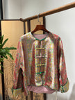 Pink Rayon Shu Brocade Jacket | Luxe Orienta Modern Chinese Outerwear - Luxe Orienta CO., LIMITED