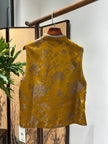 Yellow Rayon Jacquard Vest | Luxe Orienta Modern Chinese Fashion - Luxe Orienta CO., LIMITED