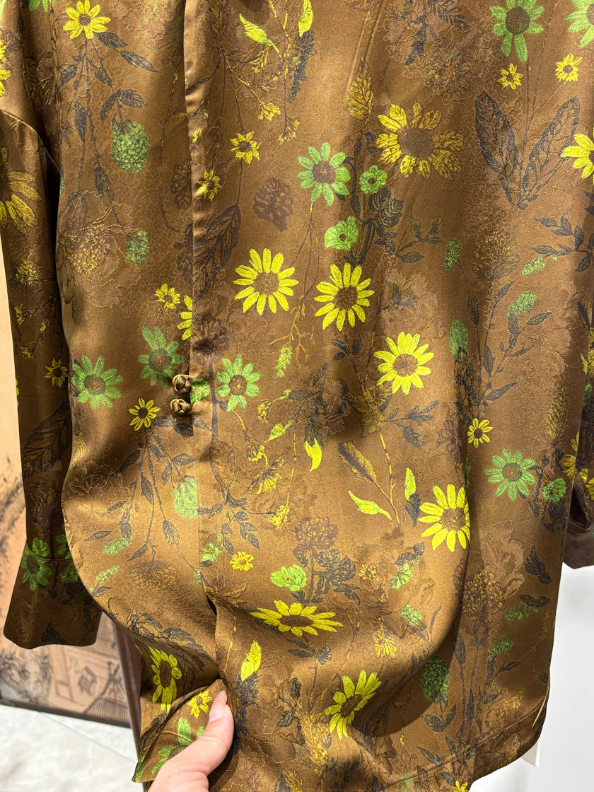 Xiangyunsha Daisy Blouse – Modern Elegance with Cultural Heritage - Luxe Orienta CO., LIMITED