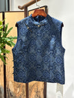 Blue Porcelain-Inspired Vest | Luxe Orienta Modern Chinese Fashion - Luxe Orienta CO., LIMITED