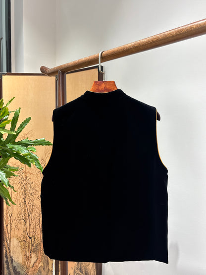 Black Velvet Sequin Vest | Luxe Orienta Modern Chinese Fashion