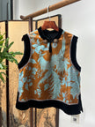 Brown Phoenix & Peony Xiangyunsha Vest | Symbolic Chinese Elegance - Luxe Orienta CO., LIMITED
