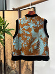 Brown Phoenix & Peony Xiangyunsha Vest | Symbolic Chinese Elegance - Luxe Orienta CO., LIMITED