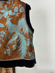 Brown Phoenix & Peony Xiangyunsha Vest | Symbolic Chinese Elegance - Luxe Orienta CO., LIMITED