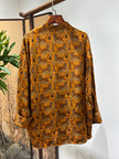 Brown Tiger & Five Poisons Xiangyunsha Blouse | Bold Chinese Heritage - Luxe Orienta CO., LIMITED