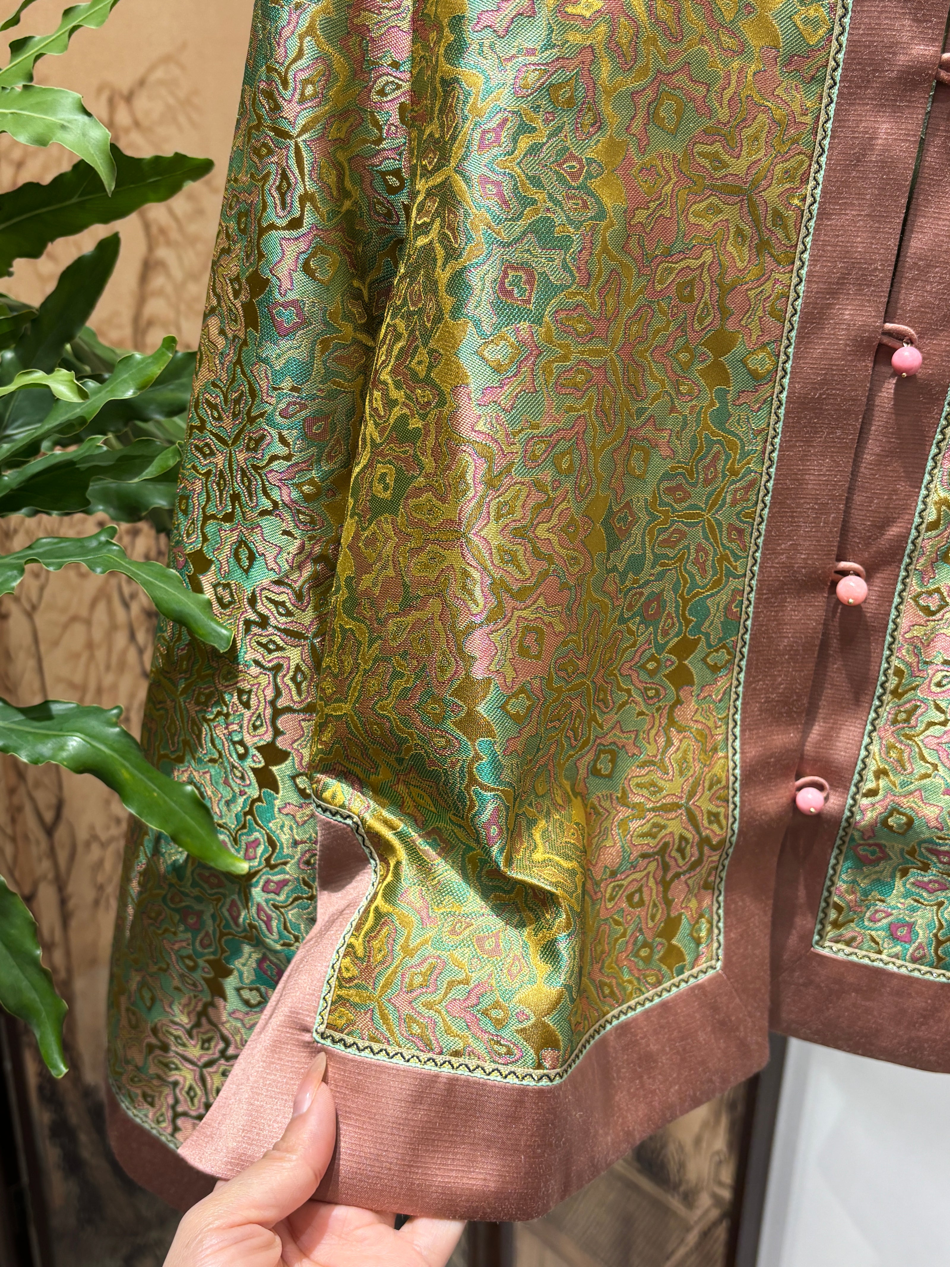 Yellow Heritage Mulberry Silk Shu Brocade Jacket | Luxe Orienta Modern Chinese Luxury Outerwear - Luxe Orienta CO., LIMITED