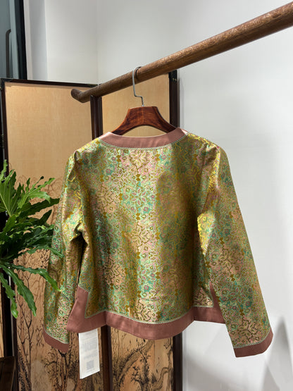Yellow Heritage Mulberry Silk Shu Brocade Jacket | Luxe Orienta Modern Chinese Luxury Outerwear