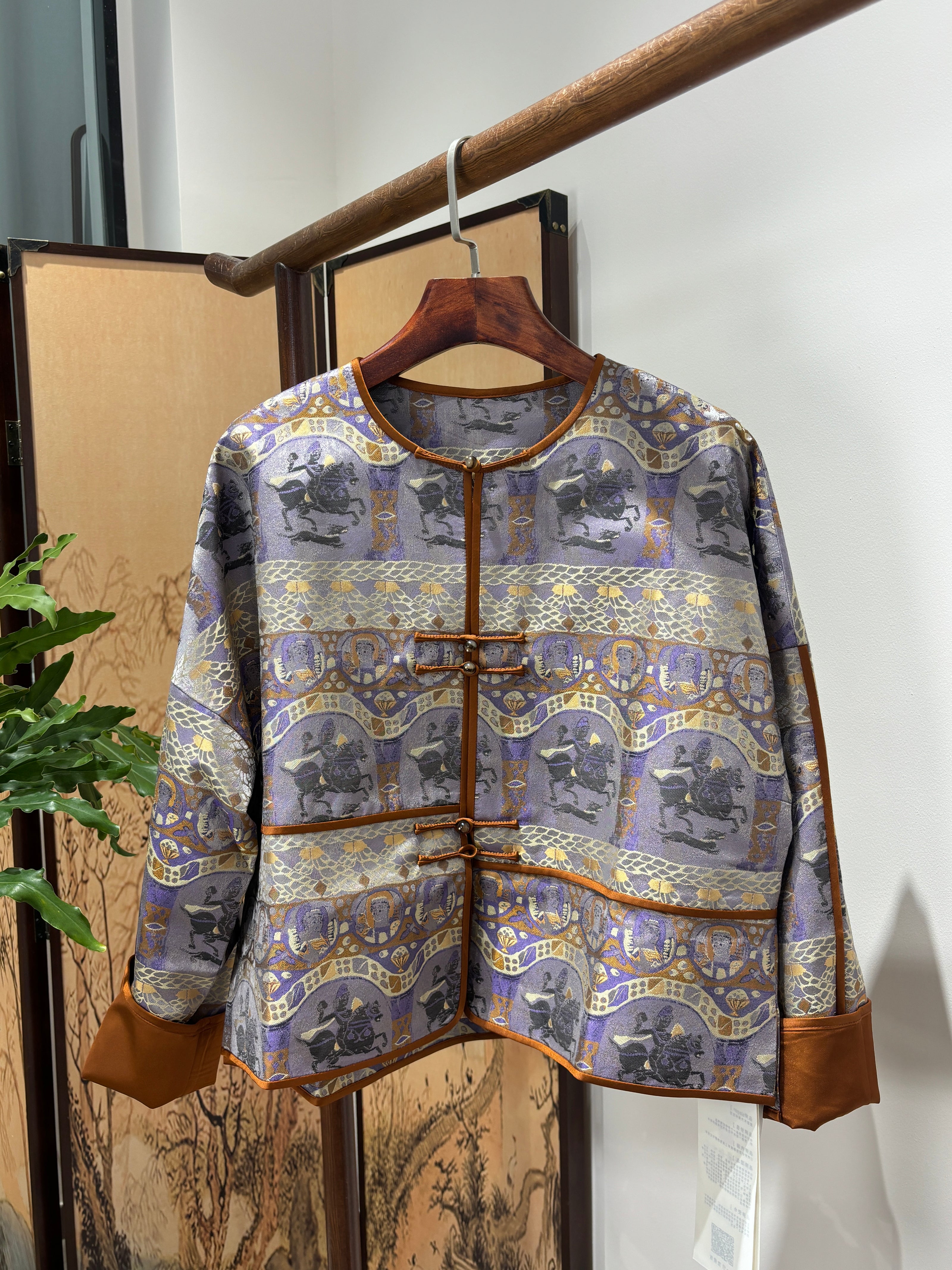 Purple Song Brocade Heritage Jacket | Luxe Orienta Modern Chinese Luxury - Luxe Orienta CO., LIMITED