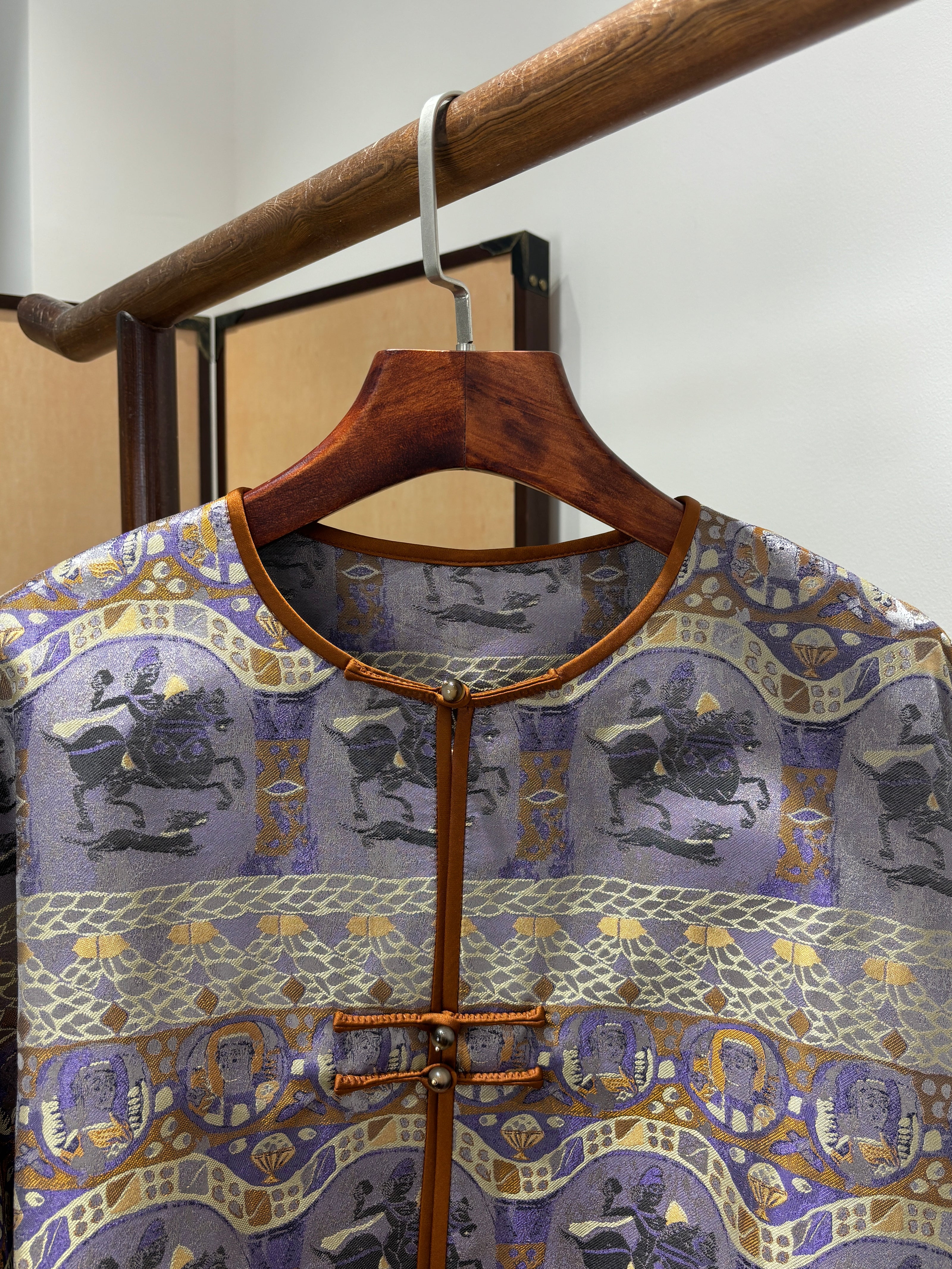 Purple Song Brocade Heritage Jacket | Luxe Orienta Modern Chinese Luxury - Luxe Orienta CO., LIMITED