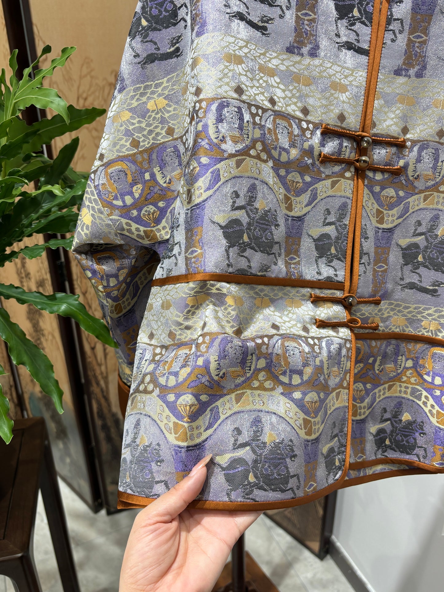 Purple Song Brocade Heritage Jacket | Luxe Orienta Modern Chinese Luxury