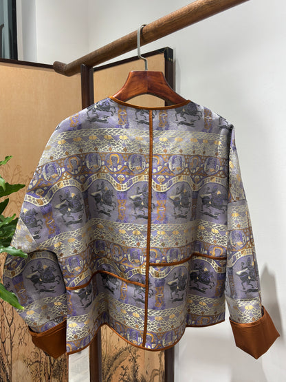 Purple Song Brocade Heritage Jacket | Luxe Orienta Modern Chinese Luxury