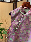 Purple Gourd-Pattern Rayon Song Brocade Vest | Luxe Orienta Modern Chinese Luxury Vest - Luxe Orienta CO., LIMITED
