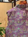 Purple Gourd-Pattern Rayon Song Brocade Vest | Luxe Orienta Modern Chinese Luxury Vest - Luxe Orienta CO., LIMITED