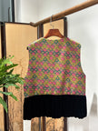 Purple Patchwork Velvet Vest | Luxe Orienta Modern Chinese Vest - Luxe Orienta CO., LIMITED