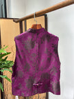 Purple Jacquard Vest | Luxe Orienta Modern Chinese Style Vest - Luxe Orienta CO., LIMITED
