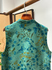 Green Mulberry Silk Vest | Luxe Orienta Modern Chinese Luxury Vest - Luxe Orienta CO., LIMITED