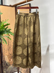 Yellow Printed Acetate Cropped Pants | Luxe Orienta Modern Chinese Elegance - Luxe Orienta CO., LIMITED