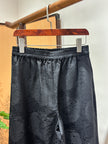 Black Printed Acetate Cropped Pants | Luxe Orienta Modern Chinese Elegance - Luxe Orienta CO., LIMITED