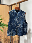 Blue & White Porcelain Reversible Vest | Luxe Orienta Modern Chinese Vest - Luxe Orienta CO., LIMITED