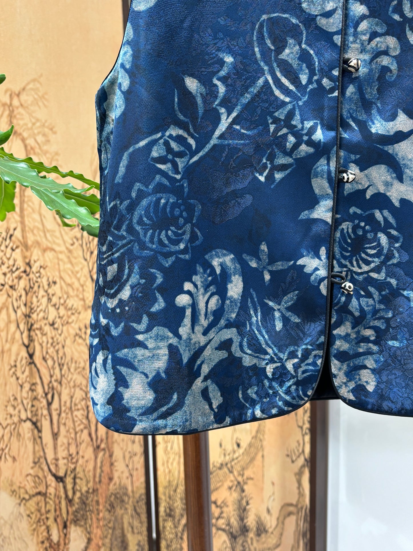 Blue & White Porcelain Reversible Vest | Luxe Orienta Modern Chinese Vest