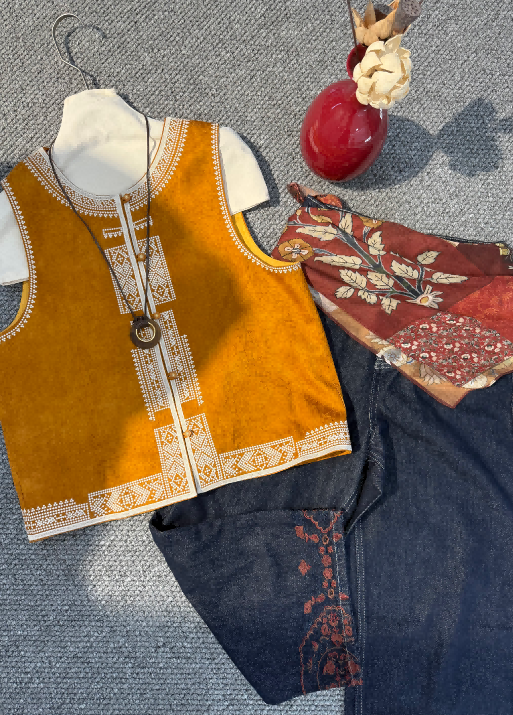 Yellow Viscose Xiangyunsha Vest – Timeless Oriental Radiance by LUXE ORIENTA - Luxe Orienta CO., LIMITED