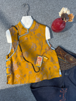 Yellow Viscose Jacquard Vest – Modern Heritage Elegance by LUXE ORIENTA - Luxe Orienta CO., LIMITED