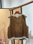 Brown Viscose Xiangyunsha Vest – Refined Oriental Simplicity by LUXE ORIENTA - Luxe Orienta CO., LIMITED