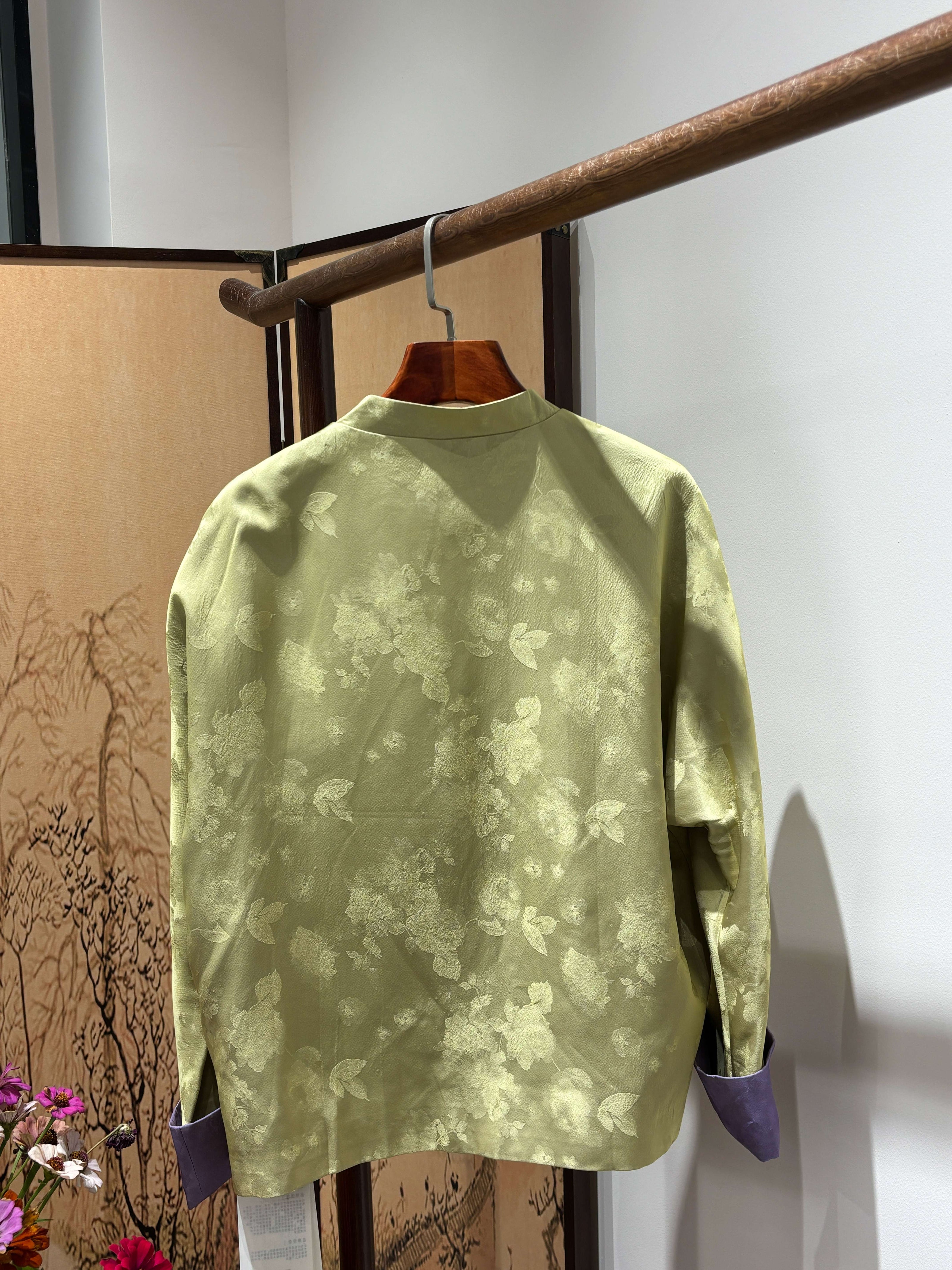 Green Jacquard Jacket – Contemporary Eastern Grace by LUXE ORIENTA - Luxe Orienta CO., LIMITED