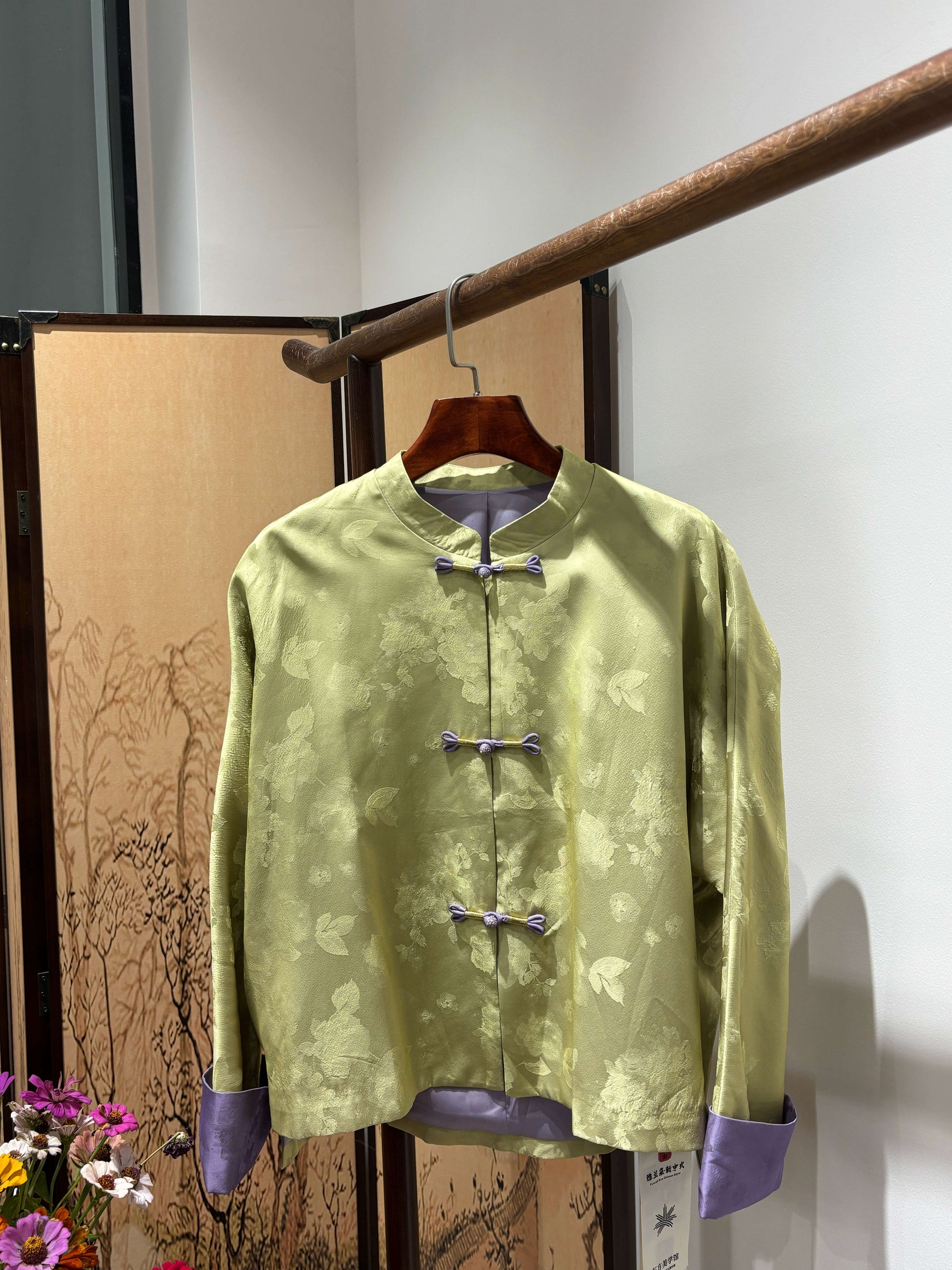 Green Jacquard Jacket – Contemporary Eastern Grace by LUXE ORIENTA - Luxe Orienta CO., LIMITED