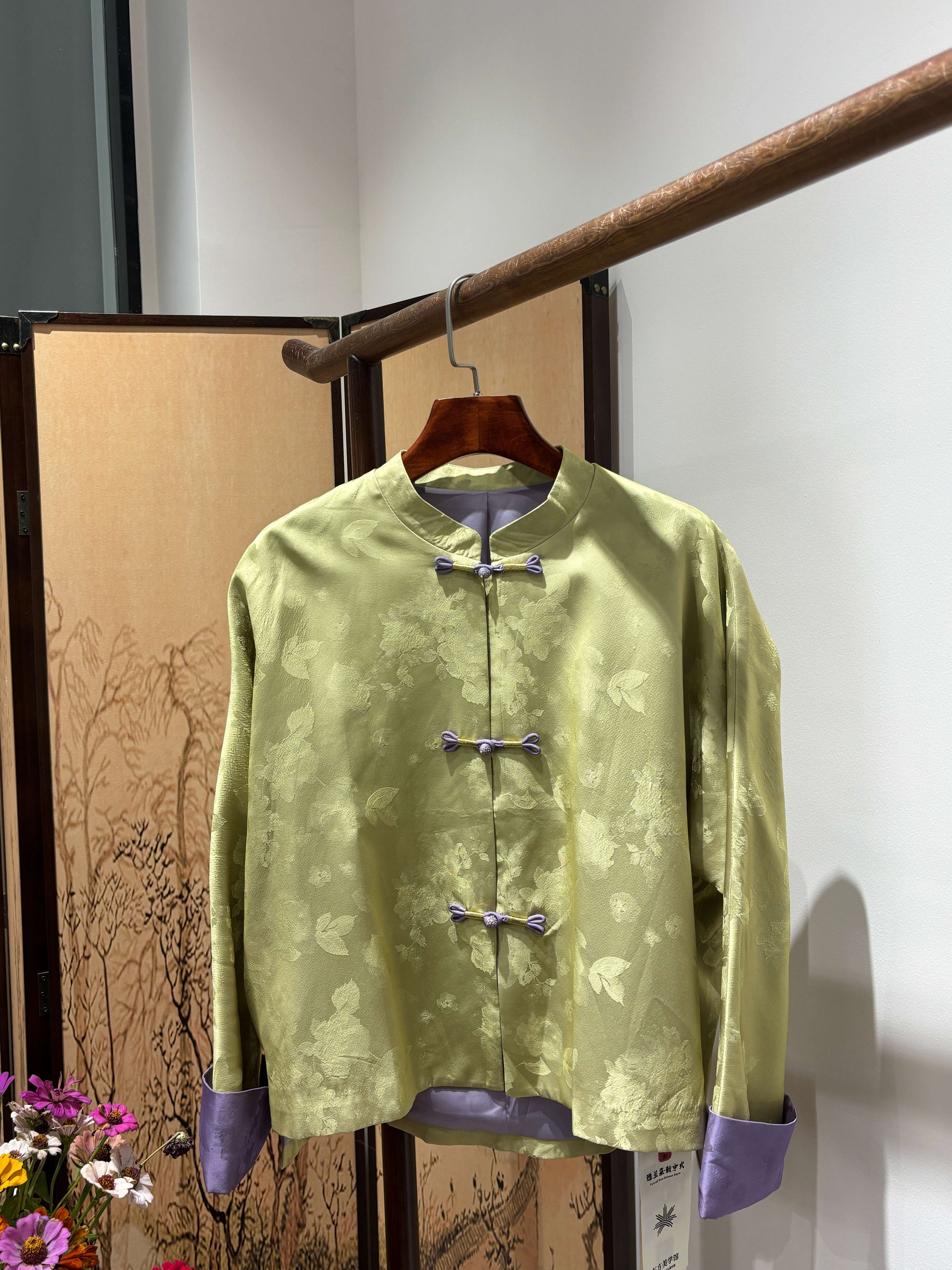 Green Jacquard Jacket – Contemporary Eastern Grace by LUXE ORIENTA - Luxe Orienta CO., LIMITED